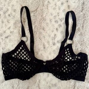 Black "Fishnet" Bra by Blackheart
